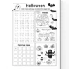 a4 halloween activity sheet printed — single page activity sheet