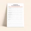 a4 handwriting practice sheet printed — single sheet handwriting practice
