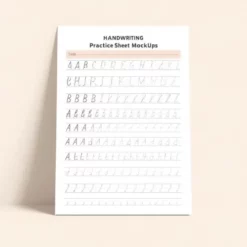a4 handwriting practice sheet printed — single sheet handwriting practice
