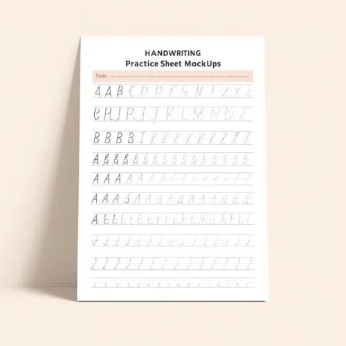 a4 handwriting practice sheet printed — single sheet handwriting practice