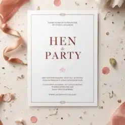 a4 hen party invitation printed — single sheet hen print
