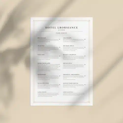 a4 hotel room service menu printed — single sheet hotel page (1) (1)