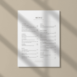 a4 indian restaurant menu a4 printed — single sheet indian page (1)