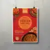 a4 indian takeaway menu flyer printed — single sheet business flyer leaflet