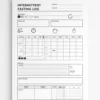 a4 intermittent fasting log printed — single sheet intermittent page