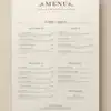a4 italian restaurant menu a4 printed — single sheet italian page