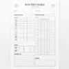 a4 keto diet tracker printed — single sheet keto page