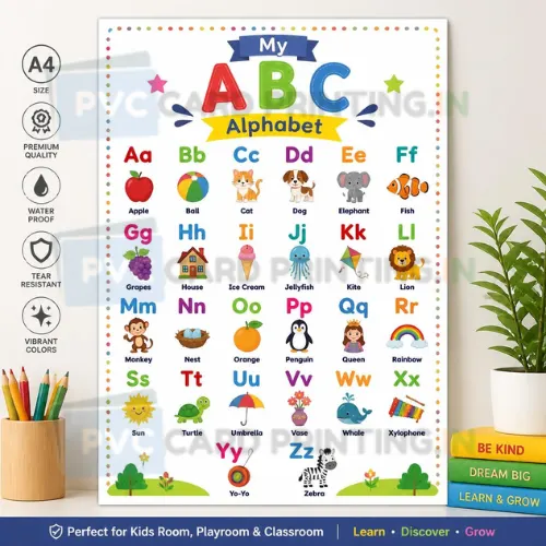 a4 kids alphabet educational poster — abc wall chart printed single sheet (1)