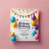 a4 kids birthday invitation printed — single sheet kids print