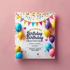 a4 kids birthday invitation printed — single sheet kids print