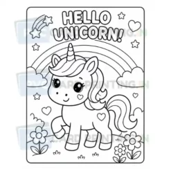 a4 kids colouring page printed — children activity sheet single page print (1)