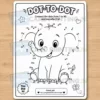 a4 kids dot to dot activity sheet printed — number connect game page