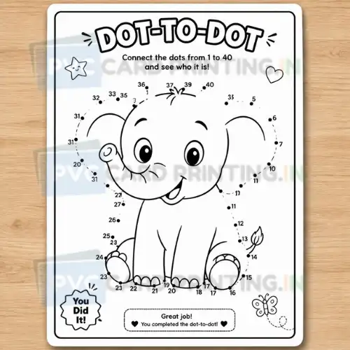 a4 kids dot to dot activity sheet printed — number connect game page