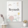 a4 kids name personalised printed — kids wall art poster single sheet (2)
