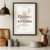 a4 kitchen inspirational art printed — kitchen wall art poster single sheet