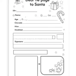 a4 letter to santa printed — single page activity sheet (1)