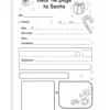 a4 letter to santa printed — single page activity sheet