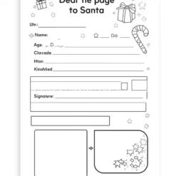 a4 letter to santa printed — single page activity sheet