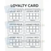 a4 loyalty card sheet printed — stamp loyalty card 8 up single page