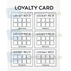 a4 loyalty card sheet printed — stamp loyalty card 8 up single page