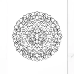 a4 mandalas colouring page printed — single page activity sheet