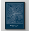 a4 map city blueprint print printed — map wall art poster single sheet (1)