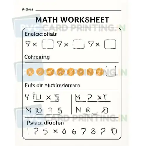 a4 math worksheet printed — primary school maths practice sheet single page (1)