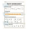 a4 math worksheet printed — primary school maths practice sheet single page