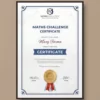 a4 maths challenge certificate printed — single sheet maths print