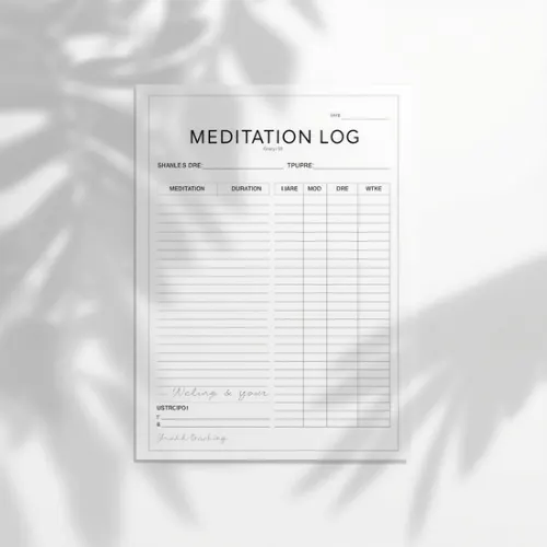 a4 meditation log sheet printed — single sheet meditation page (1)