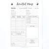 a4 meditation log sheet printed — single sheet meditation page