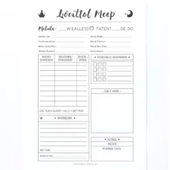 a4 meditation log sheet printed — single sheet meditation page