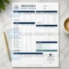 a4 monthly budget tracker sheet printed — finance planner single page