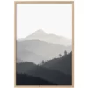 a4 mountain landscape poster printed — mountain wall art poster single sheet