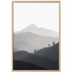 a4 mountain landscape poster printed — mountain wall art poster single sheet