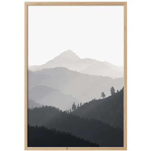 a4 mountain landscape poster printed — mountain wall art poster single sheet