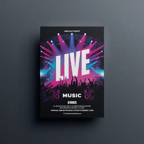 a4 music event gig flyer printed — single sheet business flyer leaflet