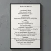 a4 music lyric print printed — music wall art poster single sheet