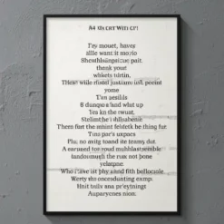 a4 music lyric print printed — music wall art poster single sheet