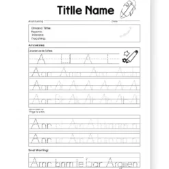 a4 name writing practice printed — single page activity sheet (1)
