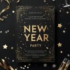 a4 new year eve party invite printed — single sheet new pri (1)