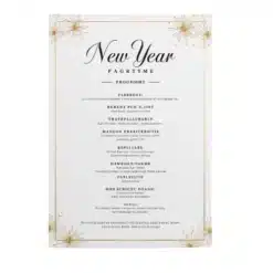 a4 new year party programme printed — single sheet new print (1)