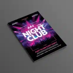 a4 night club event flyer printed — single sheet business flyer leaflet