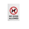 a4 no dogs allowed sign printed — single sheet no print