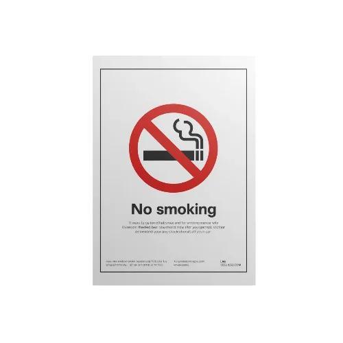 a4 no smoking sign a4 printed — single sheet no print