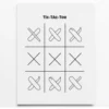 a4 noughts and crosses sheet printed — single page activity sheet