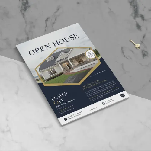 a4 open house flyer printed — single sheet business flyer leaflet