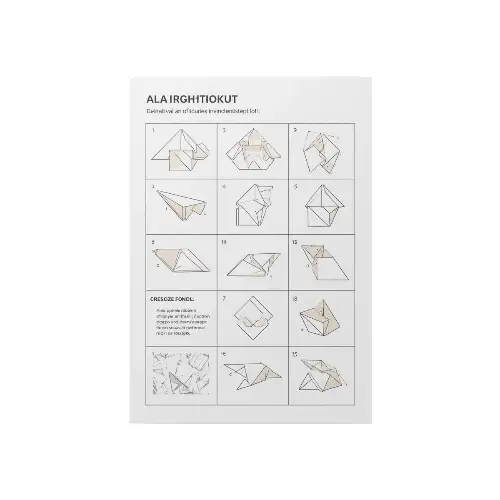 a4 origami instruction sheet printed — single sheet origami print