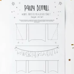 a4 party banner sheet printed — single page activity sheet