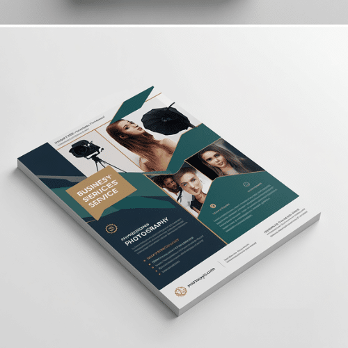 a4 photography services flyer printed — single sheet business flyer leaflet